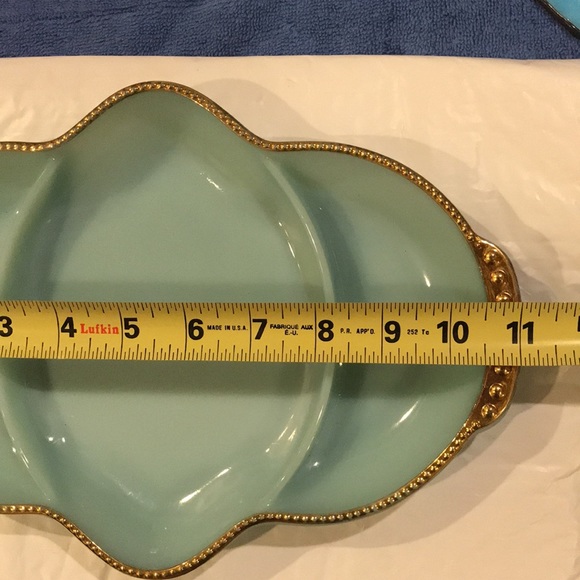 Fire King Blue Relish Dish - Picture 4 of 6